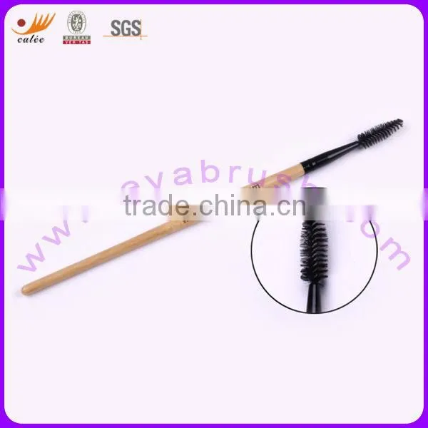 Black Nylon Hair Wood Handle Cosmetic Eyelash Mascara Brush