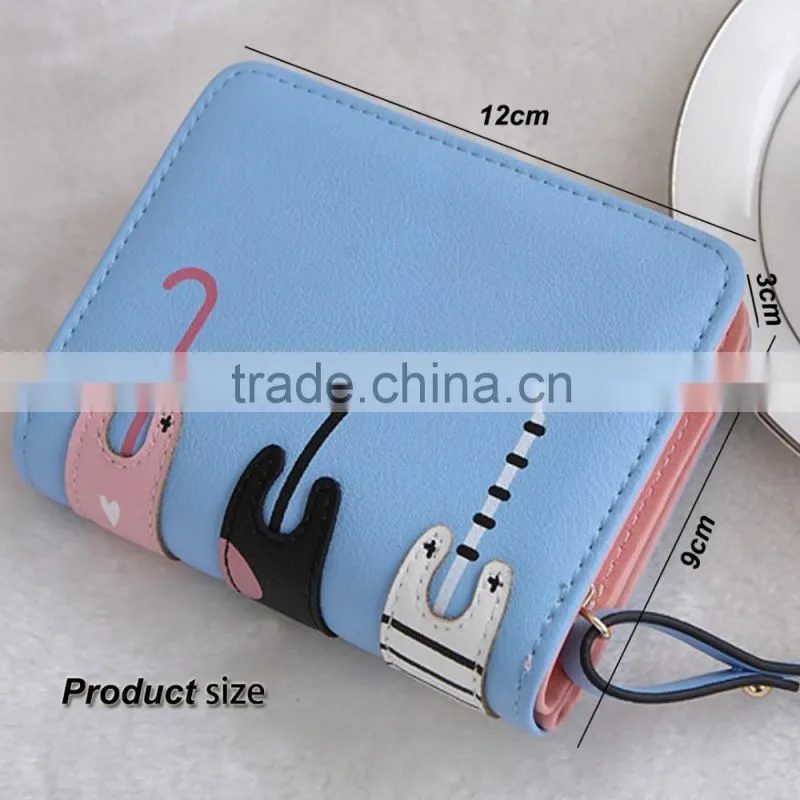 fashion colorful style custom leiusre girl wallet cute small handbags