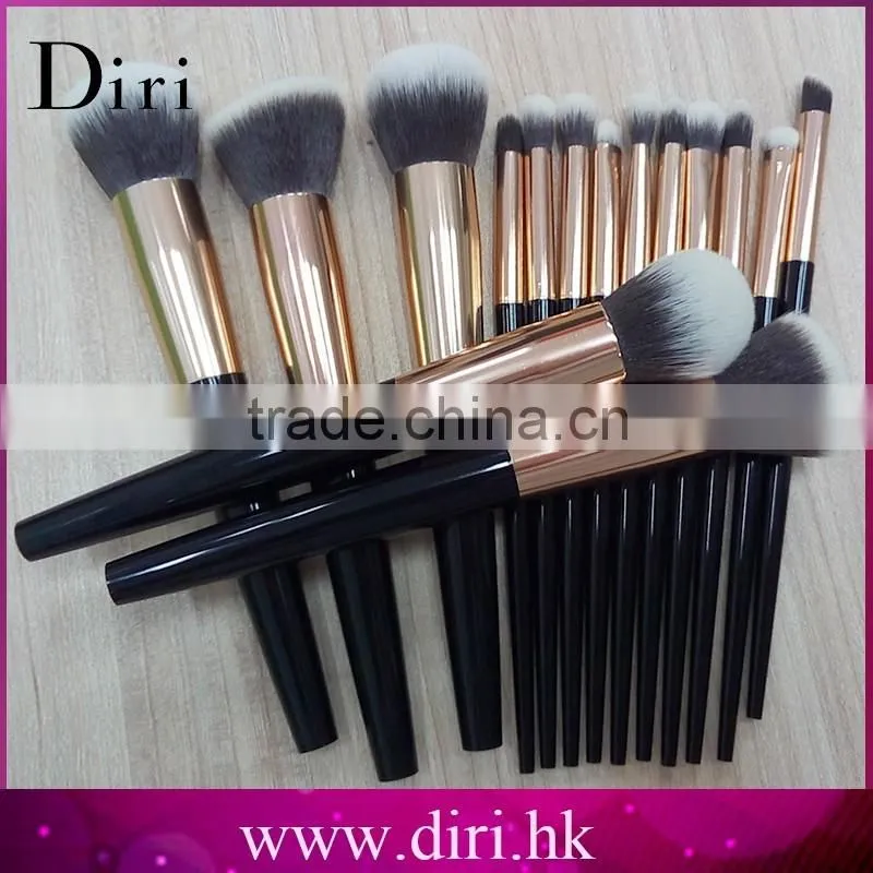2016 private label 15pcs synthetic kabuki makeup brush with acrylic handle