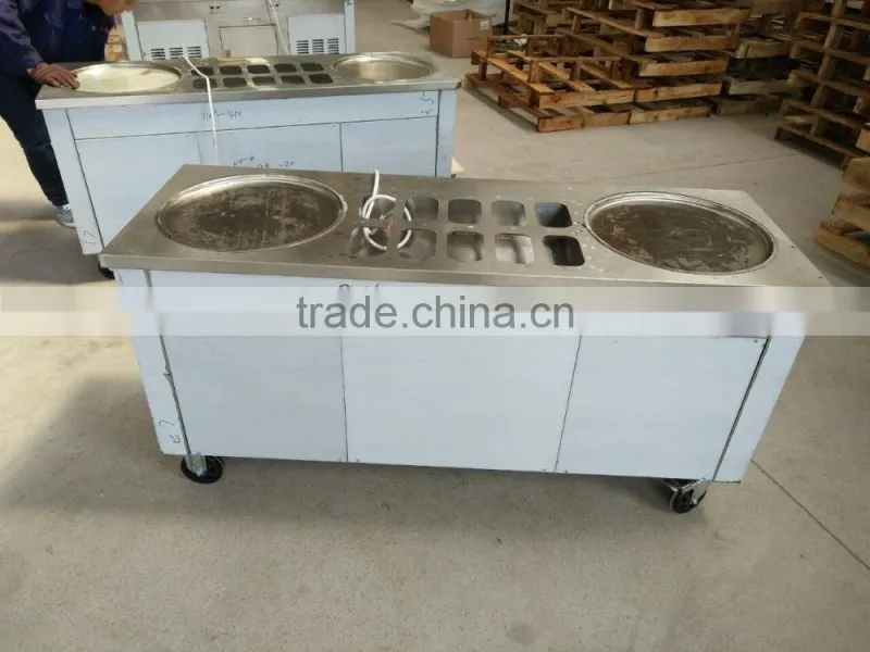 fried ice cream rolls machine new 2016 fried ice cream machine double pan