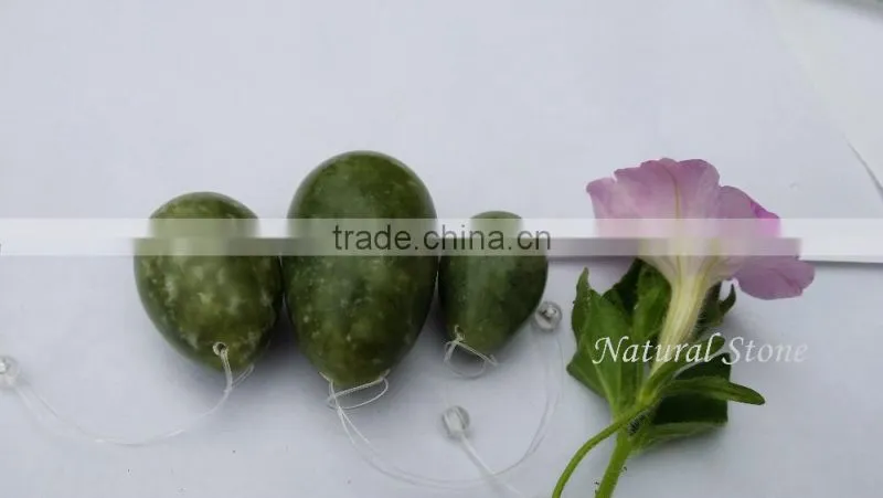 DHL free shipping dark green jade eggs Xuiyan jade eggs vaginal kegel exercise egg shape exercise ball