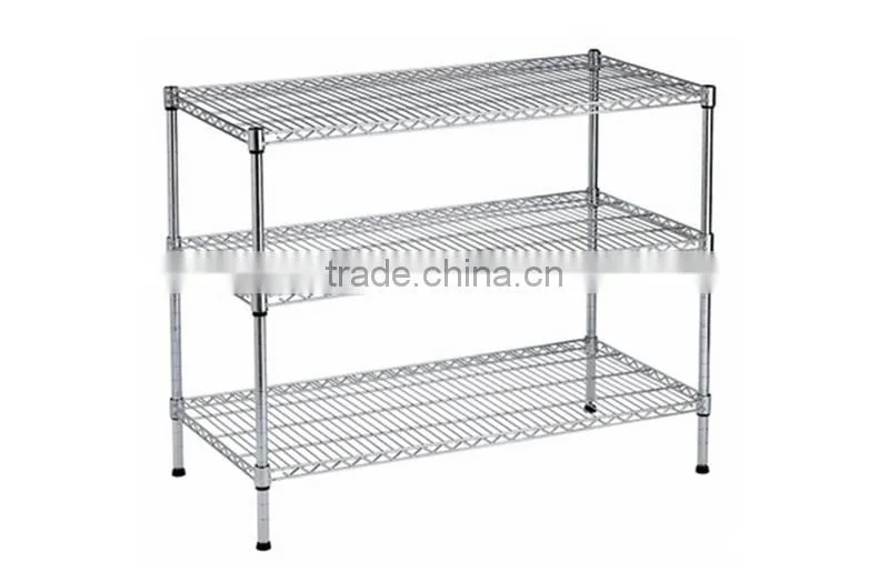 Supermarket metal wire bread display rack shelves