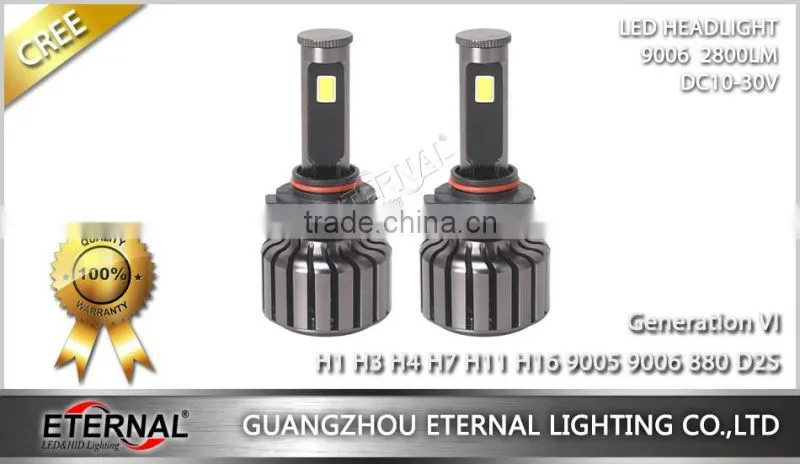 120W/pair universal size LED headlight kit H1 H3 H4 H7 H11 H13 9005 9006 880 D2S offroad car automotive motorcycle led bulb kit