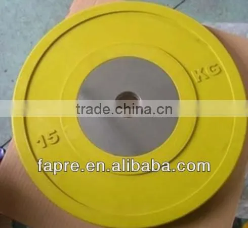 Black and Colored Calibrated Competition Bumper Plates