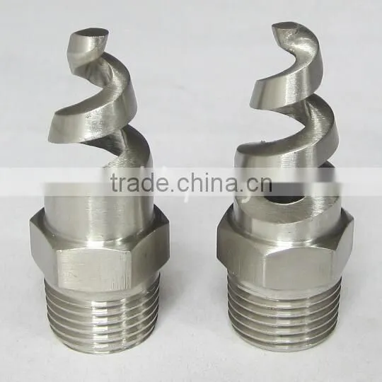 Stainless steel water spiral or corkscrew or pigtail or helix spray nozzles