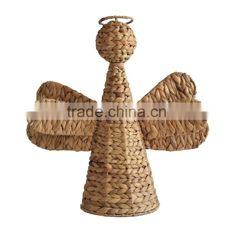 Latest angle shape gift or home decoration items natural straw handcraft