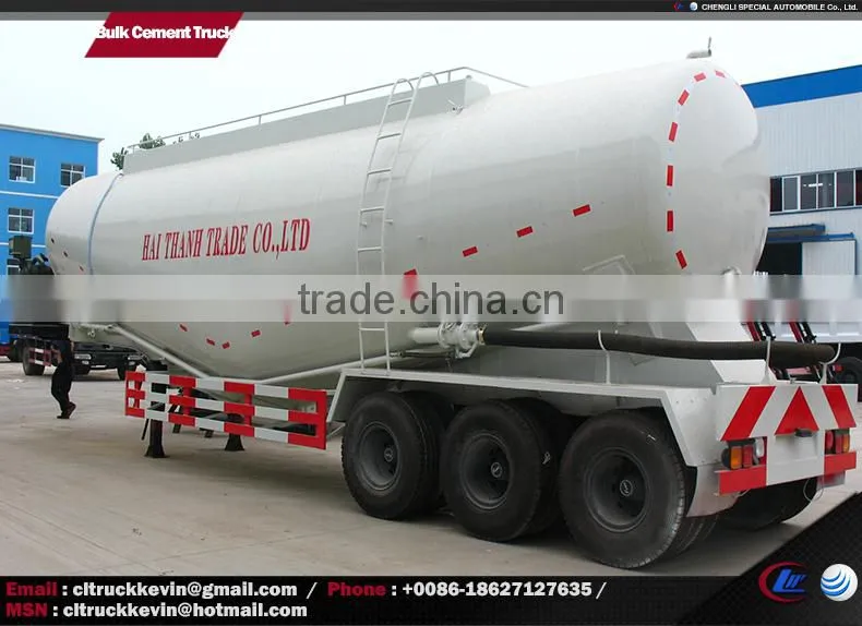 60000 liters dry powder bulk concrete tanker trailer