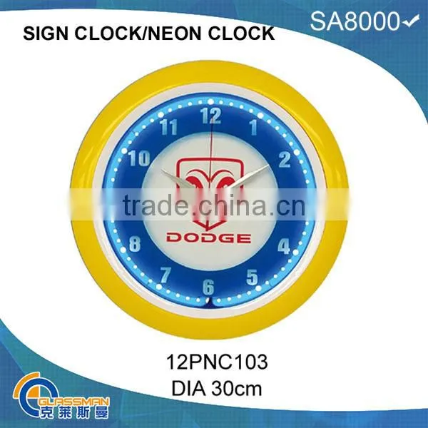 Home Decorative Neon&Led Wall Cock