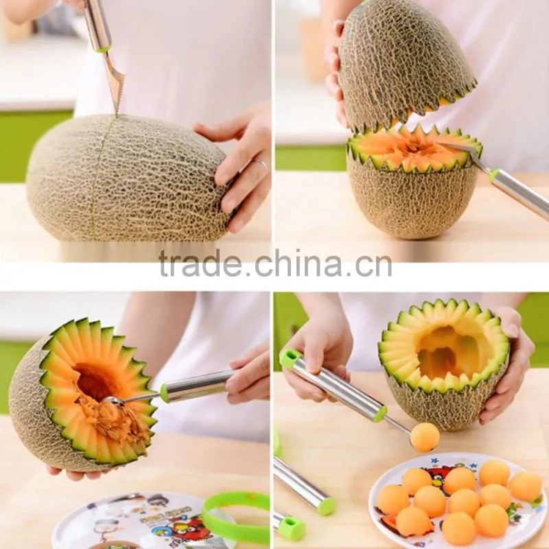 Multifunction Fruit Spoon Peeling Device Stainless Dig Fruit Kit