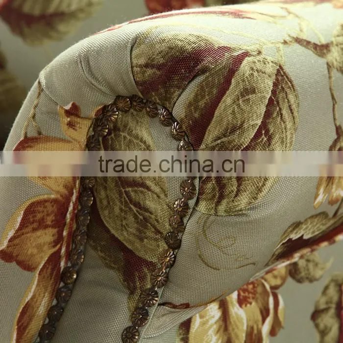 European rustic style fabric high back sofa chair LQ-D016#-1