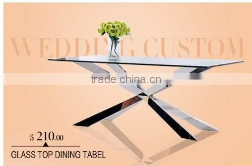 10 seater marble dining table with stainless steel table frame