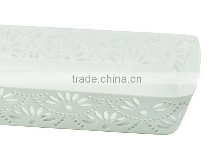 Metal Punched File Stationery Drawer Organizer Tray