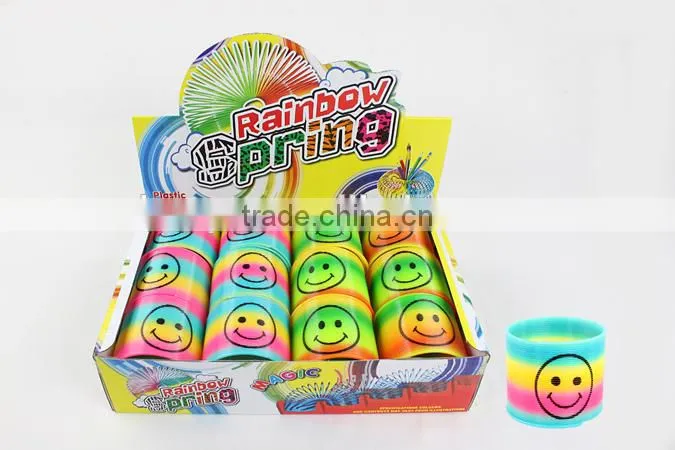 whosesale promotional plastic magic rainbow spring kids educational toys/hot sale promotional gift magic rainbow circle