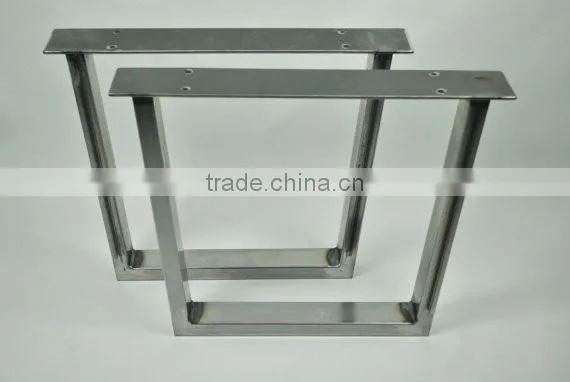 Black powder coated trapezoid metal industrial table feet,furniture metal leg