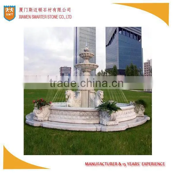 Black big stone water fountain for outdoor