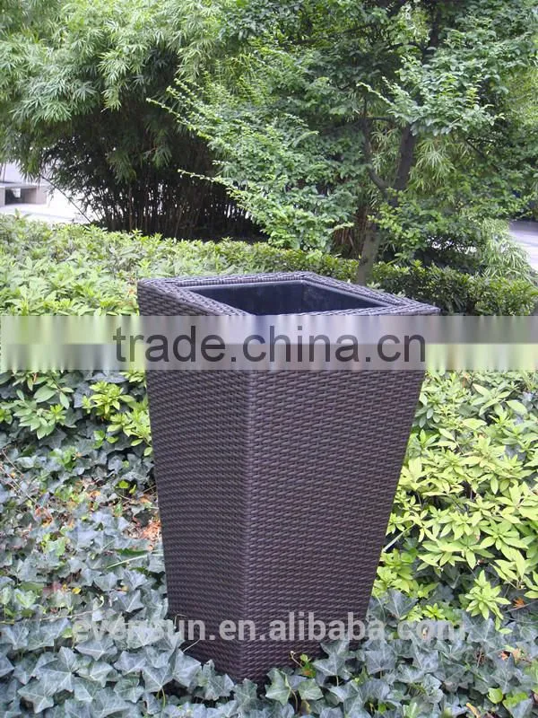 rattan flower pot garden