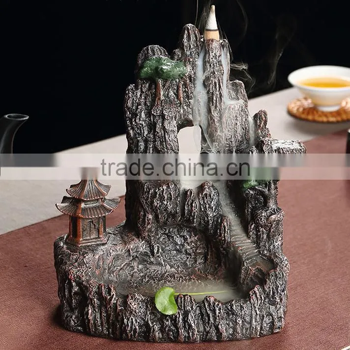 The Water Curtain Cave Backflow Burner Creative Resin Incense Burner