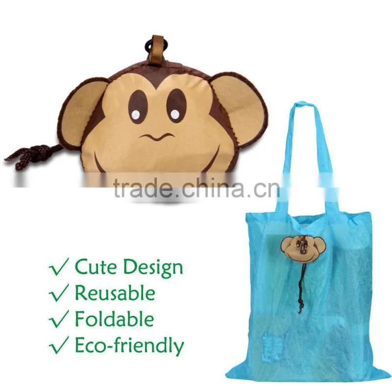Hippo Animal Folded Shopping Bag