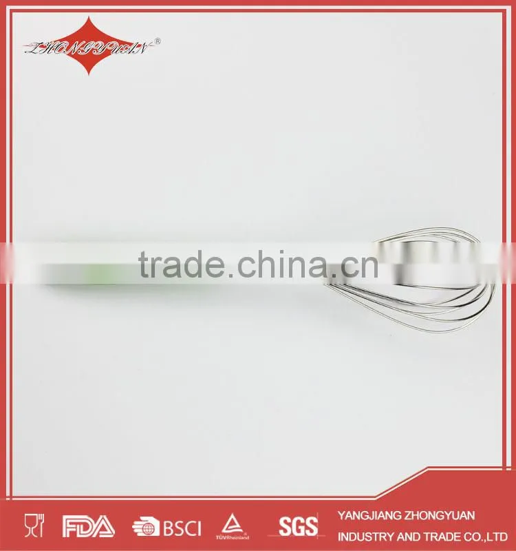 10 inches Stainless steel egg beater with plastic handle