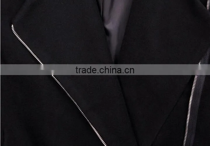 latest ladies quality overcoat jasper wool/polyester factory wholesale woman coat