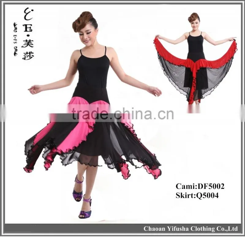 Elegant charming seamed latin dance petticoat belly dance petticoat