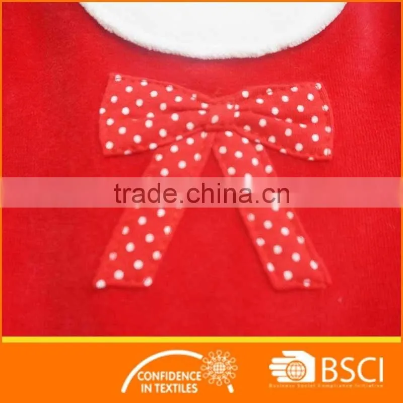 Christmas Bowknot Soft Cotton Baby Clothes Romper