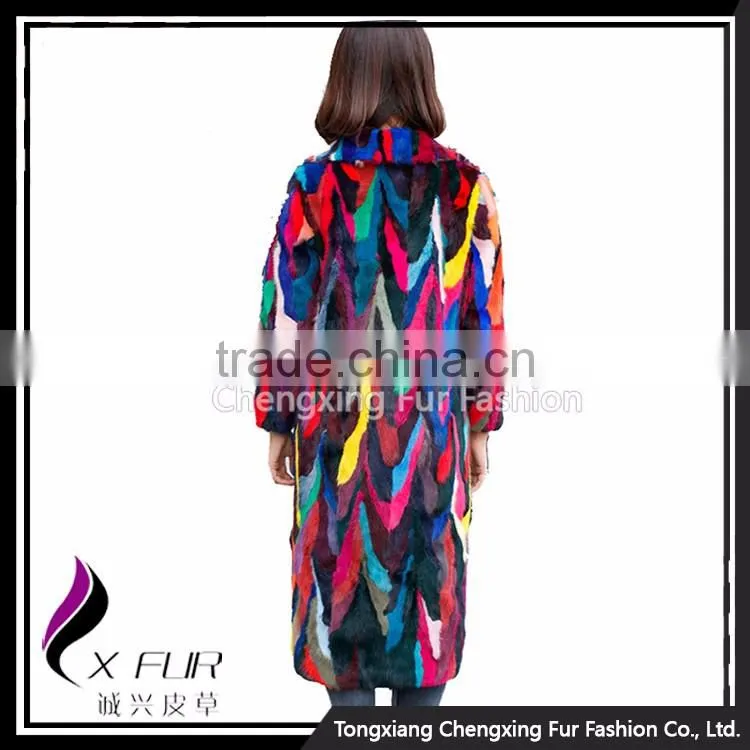 CX-G-A-33 Autumn New Design European Luxury Elegant Regular Style Ladies Mink Fur Coat