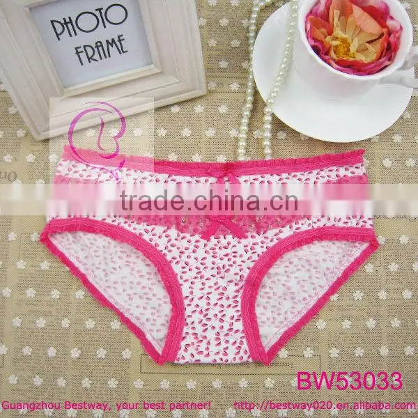Women sexy hot images mix color briefs with lace stock fashion dress lace briefs
