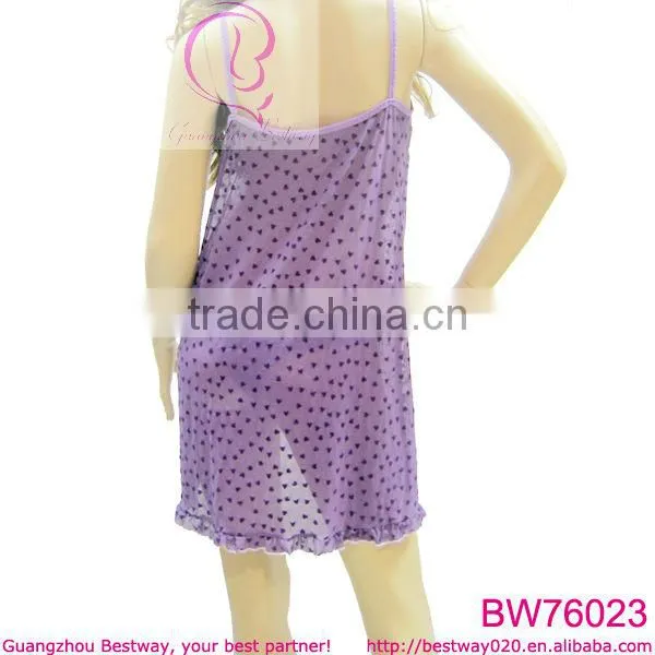 Sexy lady transparent purple sweet cute lingerie babydoll