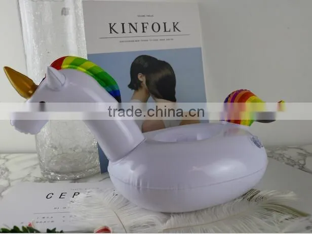 Inflatable Unicorn Cup Holder Drink Float Unicorn Drink Pool Float