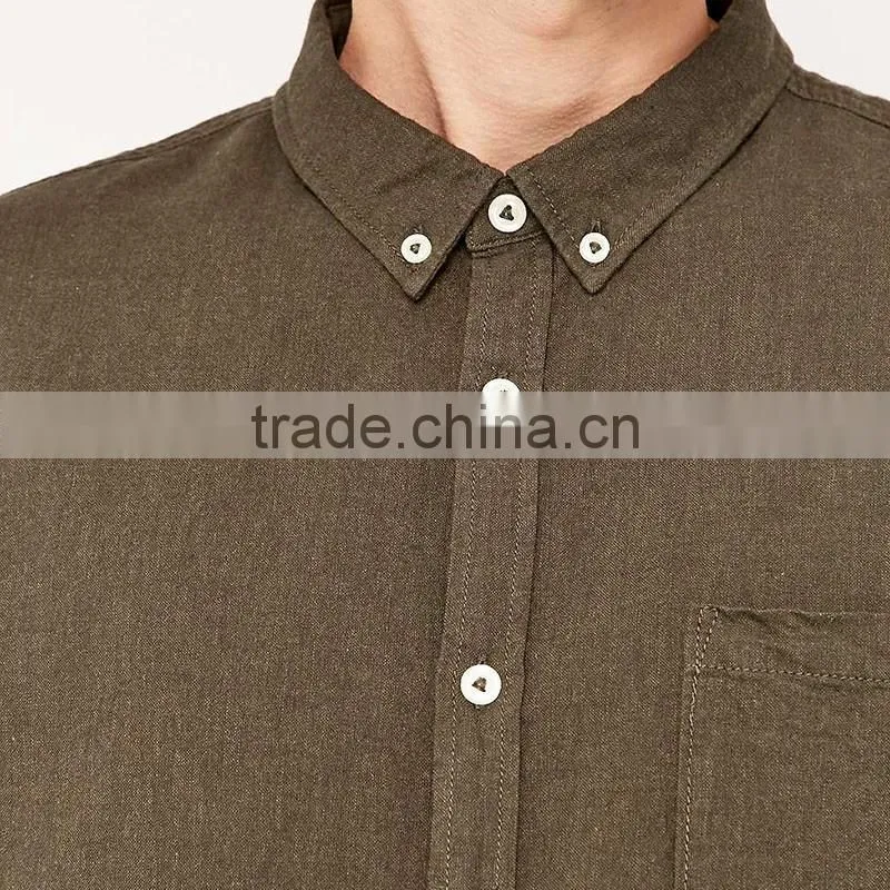 Mens casual shirt 2014 new style custom 100% polyester dress shirts for men