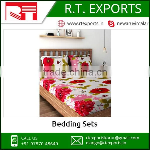 2017 Latest Design Low Price 100% Cotton Bedding Sets Made In India