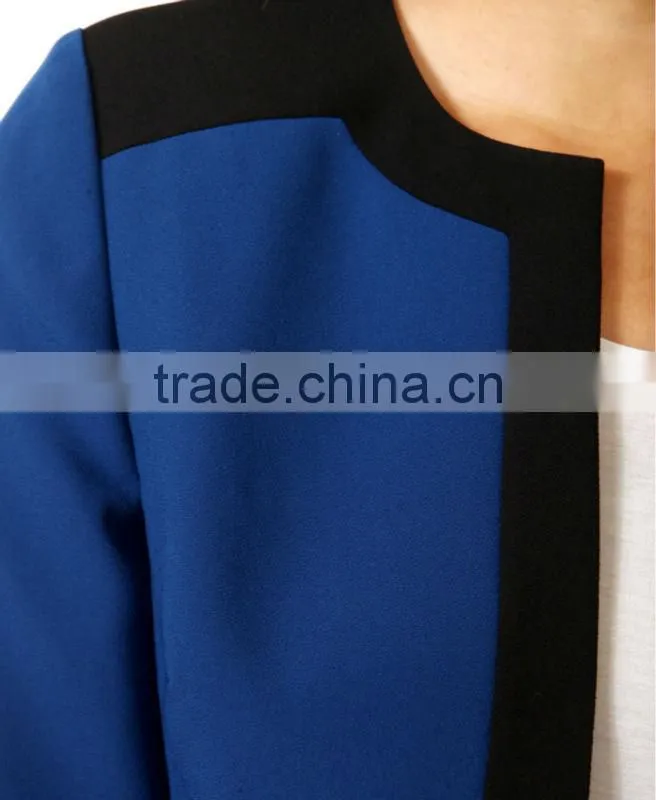 Contrast Trimmed Blazer
