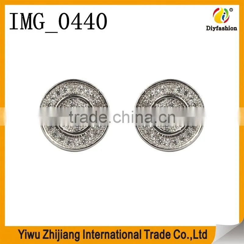 New 2017 Latest Gold Earring Designs Jewelry Accessories Round zircon Stud Earring