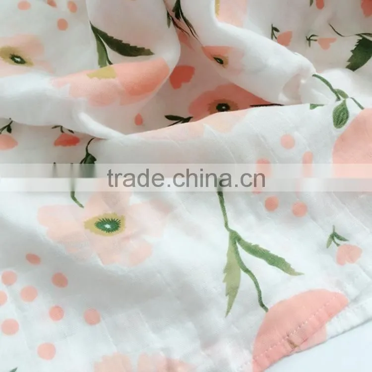 reasonable price double layers muslin cute baby blanket