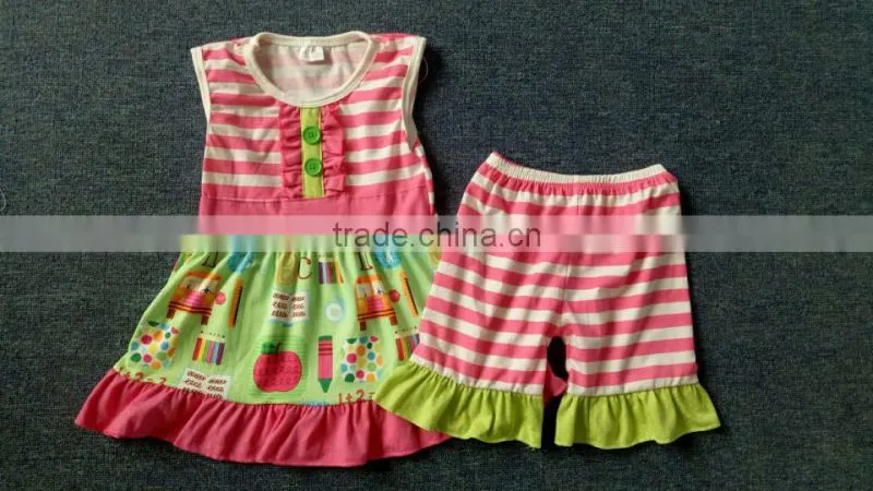 Wholesale Boutique Children Clothing Ruffle Baby Christmas style Clothing Girls Fall Clothes