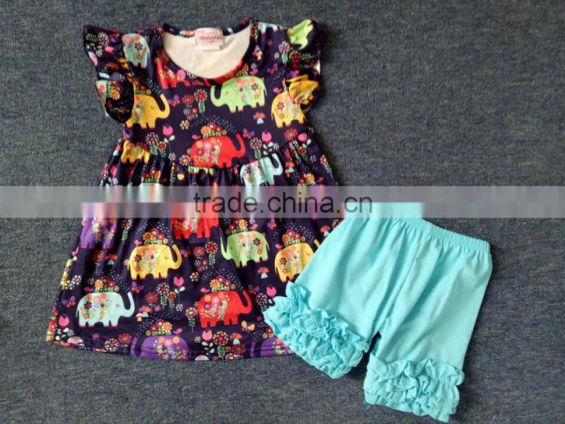 CH00260YIWU BOYA Cotton milk silk dress cotton love de paris new fabric pattern kids clothes wearing boutique dresses