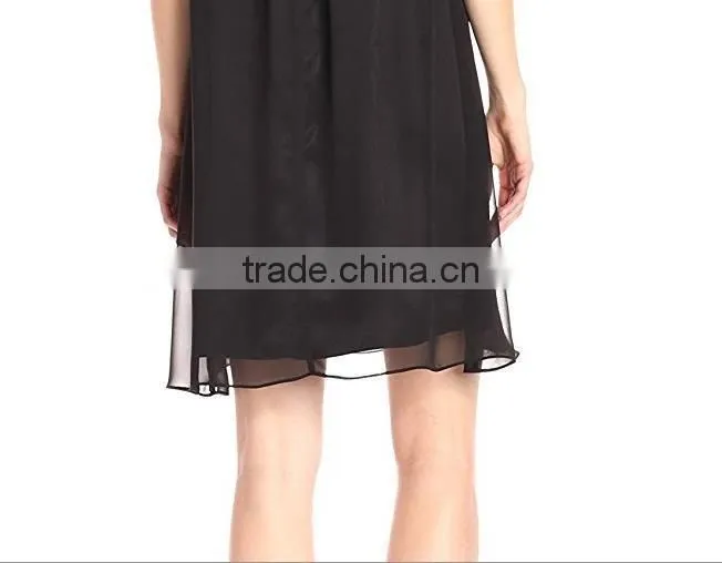 Top quality fashionable beaded cold shoulder dress for bridesmaid dress