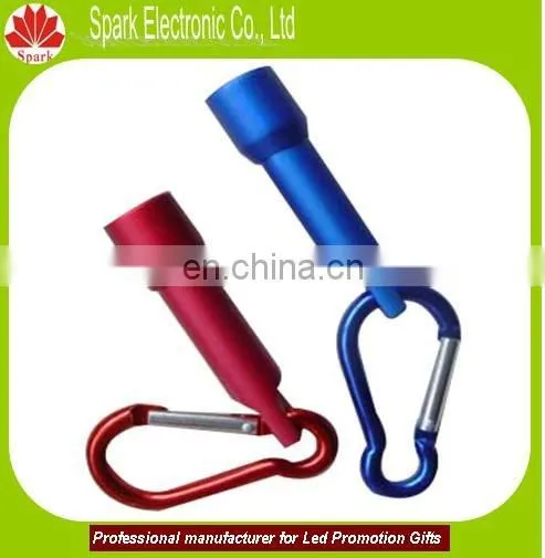 high quality LED carabine flashlight with companss keychain