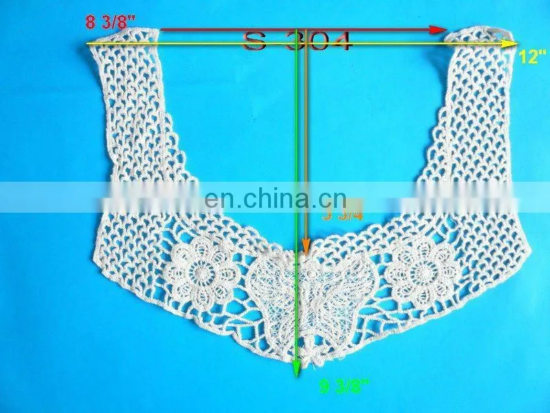 flower shape polyester embroidery collar for garment