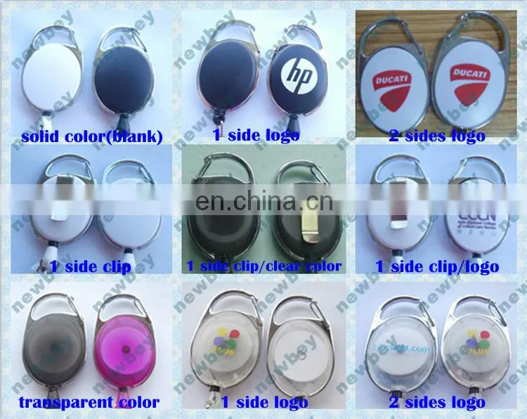 Fancy custom logo print id card yoyo retractable badge holder
