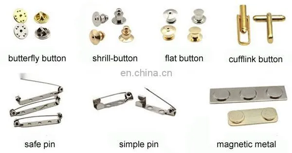 Enamel metal badges and lapel pins