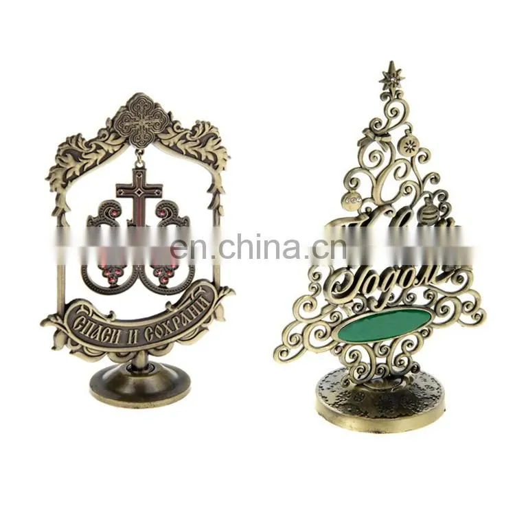 Christmas gift and decoration Santa with reindeer mini resin christmas figurine