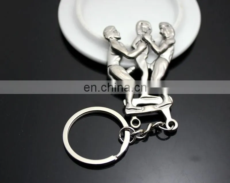 Sexy Funny Moveable Metal Toys Keychain