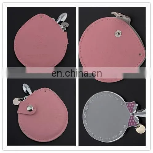 Custom logo blank metal personalized pocket mirror for lady decorative