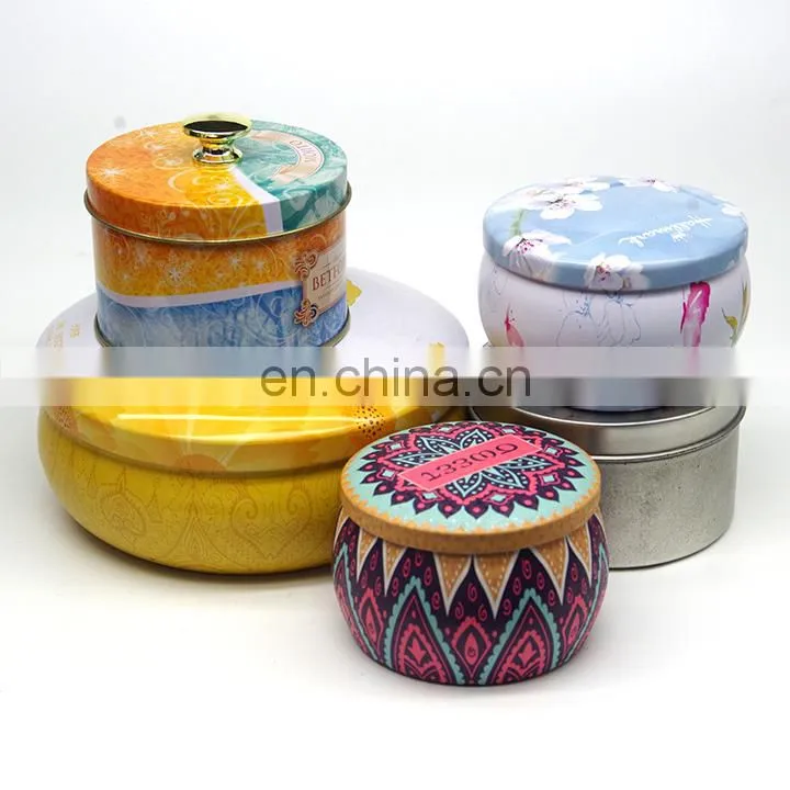 Great price various sizes pirintings and models tin candle set