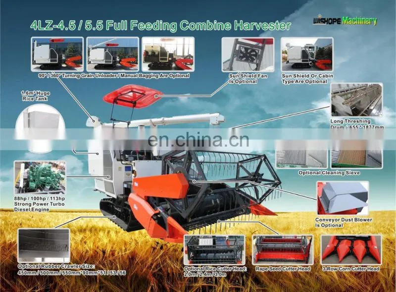 Promotional Kubota Similar Rice Combine Harvester Machine