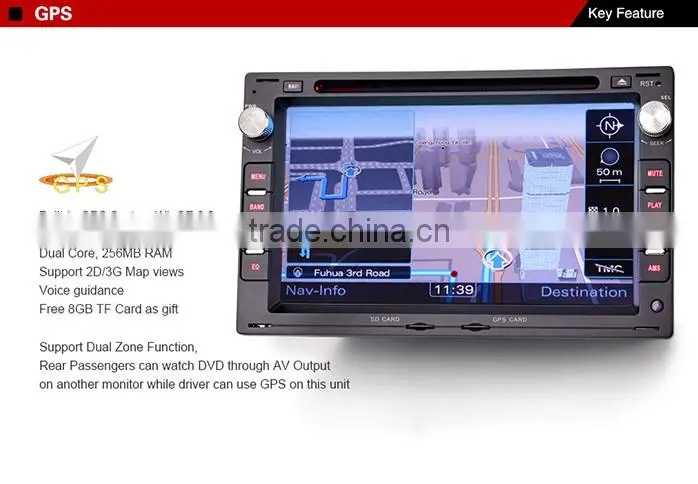 Erisin ES7648V 2 Din 7 inch Car Radio Bluetooth for Golf 4 Jetta