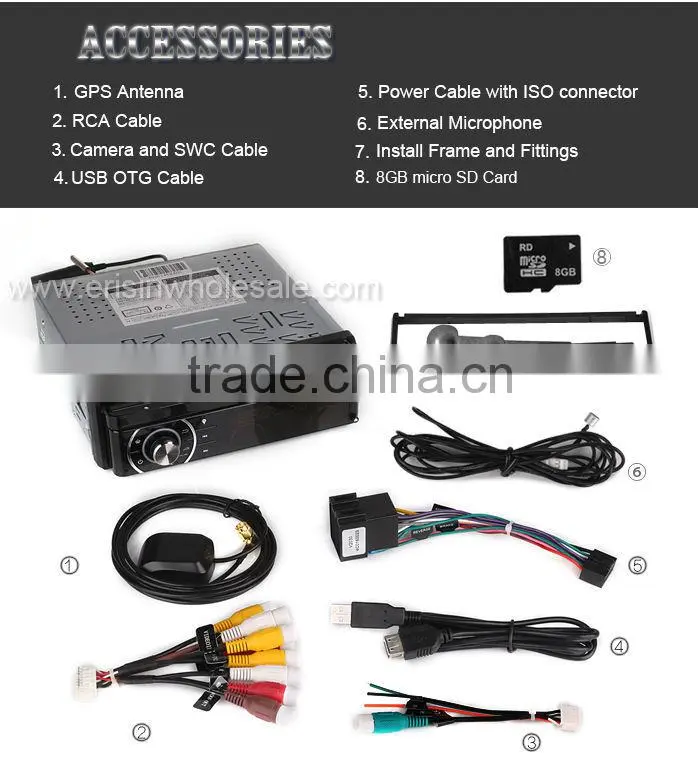 Erisin ES8990A 7" 1 Din Car Autoradio GPS WiFi 3G DVD Player