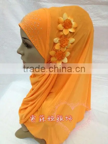 A552 Fashion modernFLOWER HIGH QUALITY ISLAMIC HEADSCARF ONE PIECE LONG MUSLIM HIJAB